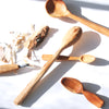 Wooden Spoon, small scoop serving spoon, hand carved from black birch