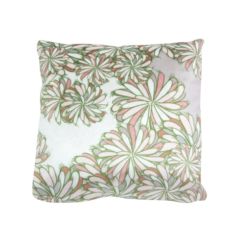 Velvet and linen pillow, pink Verde Cosi 