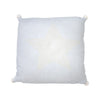 Pillow, hand appliquéd star in ice blue and ivory