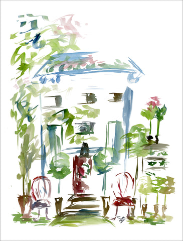 Watercolor plein air painting, entitled, 