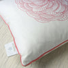 Pillow, Ranunculus Pink Single with Multi Dot Back, Italian trim